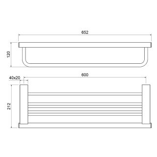 Полка для полотенец Timo Luiro 18558/17 золото матовое