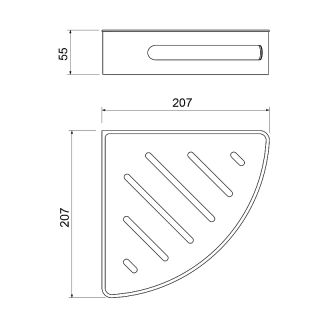 Полка угловая Timo Luiro 18577/18 чёрное золото