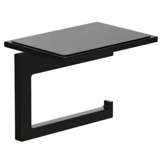 Держатель туалетной бумаги Kludi Vela C 3197139 с полкой для телефона чёрный матовый