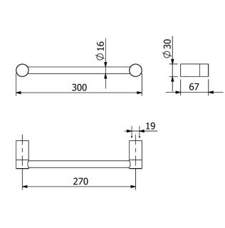 Полотенцедержатель Kludi Vela R 5896239 30 см чёрный матовый