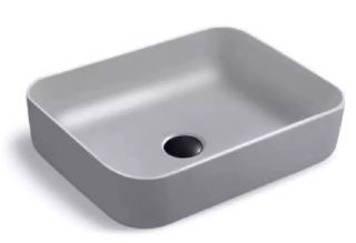 Раковина накладная SantiLine SL-1051MG 50см серый матовый