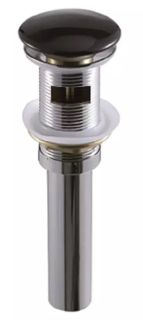 Донный клапан SantiLine SL-111 с переливом чёрный матовый