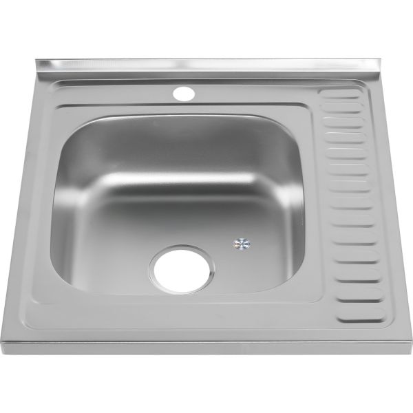 Мойка 6060 L Melana 0,8/180 левая хром с сифоном (097D t L *10)