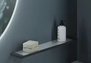 Полка стеклянная Kludi Vela C 3197339 60 см чёрный матовый