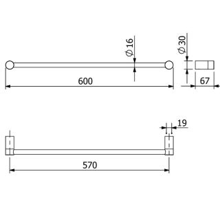 Полотенцедержатель Kludi Vela R 5897953 60 см белый матовый