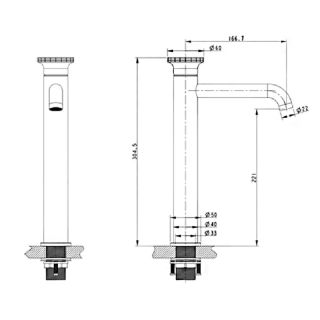 Смеситель для раковины Bronze de Luxe 9008GM-G, графит/зеленый