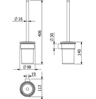 Ёршик Kludi Vela R 5897405 хром