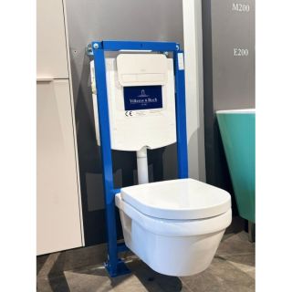 Унитаз Villeroy Boch с сиденьем+Инсталляционная система+Клавиша смыва 568CDR01 альпийский белый