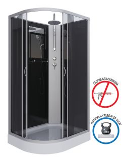 Душевая кабина Niagara NG-3512-14RBKT 120x80см серебро/тонированное