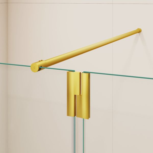 Душевая перегородка RGW WA-054Gb (WA-010Gb + Z-072Gb) 351005493-16 90 см  брашированное золото