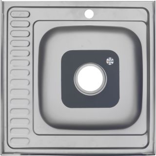 Мойка 6060 L Melana 0,8/180 левая хром с сифоном (006/2 L *10)