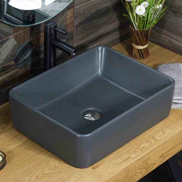 Накладная раковина Melana 320324MDG-805 48см тёмно-серый матовый