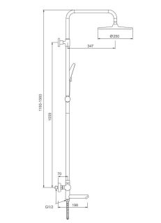 Душевая стойка Splenka S223.24.05 сатин