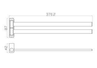 Вешалка для полотенец Wonzon & Woghand Eclipse WW-9131-LG золото глянцевое