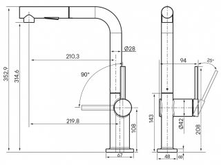 Смеситель для кухни Paulmark Neo Ne214419-B беретта