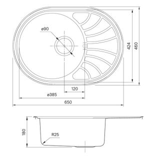 Кухонная мойка IDDIS Suno SUN65SDi77 65см сталь
