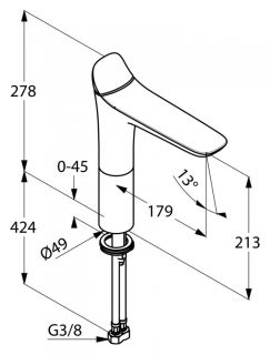 Смеситель для раковины-чаши Kludi Ambienta хром 532960575