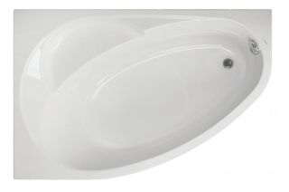 Акриловая ванна VagnerPlast Flora VPBA151FLA3LX-04 левая 150x100см белый