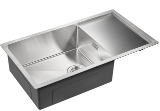 Мойка кухонная Paulmark Platte PM807844-BS брашированная нержавеющая сталь