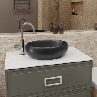 Накладная раковина Charus Northwall 700-022B 49см чёрный