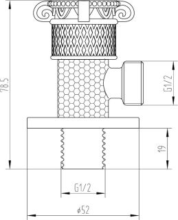 Шланговое подключение Zorg Antic AZR 6 BR бронза