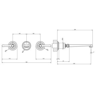 Встраиваемый смеситель для раковины Gessi Venti20 65090.030 медь