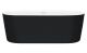 Акриловая ванна Riho Modesty Velvet Sparkle System Fall B090006220 170x76см с аэромассажем заполнение через перелив чёрный матовый/белый матовый