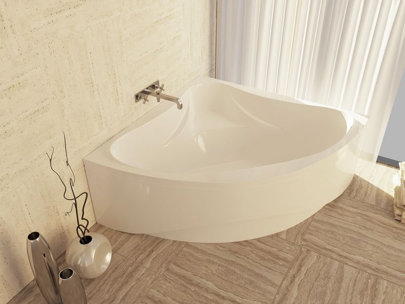Ванна из искусственного камня AquaStone Флорида 135см белый