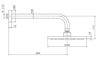 Верхний душ Kerama Marazzi Piano 69360KM.21.018 хром