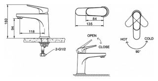 Смеситель Bravat Eler F1191238CP-RUS для раковины