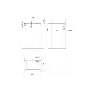 Раковина над стиральной машиной Maretti KA13SM12-844, белая