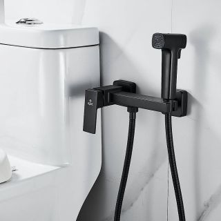 Гигиенический душ со смесителем Rose R2805H-1 чёрный матовый