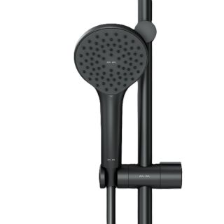 Душевая стойка Am.Pm Gem F0790722 с ванно-душевым смесителем-полкой чёрный