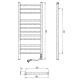 Полотенцесушитель электрический Laris Астор ЧКЧ12 350х900 R 73207665 Черный муар