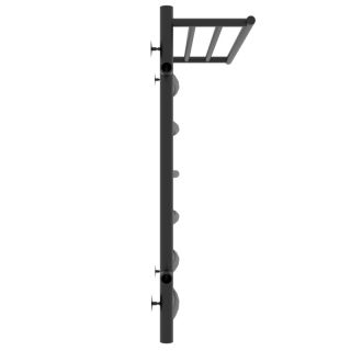 Полотенцесушитель водяной Laris Классик 73208025ЧМ левый с полкой П7 50x80см чёрный матовый