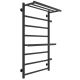 Полотенцесушитель водяной Laris Лавина 73208029ЧМ правый с полками П9 50x80см чёрный матовый