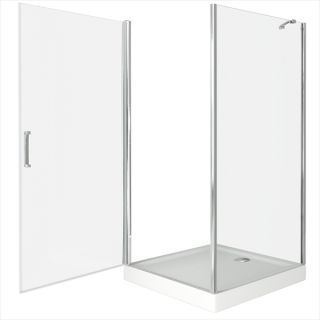 Душевой уголок Good Door Pandora CR-80-T-CH стекло прозрачное с рисунком Тростник