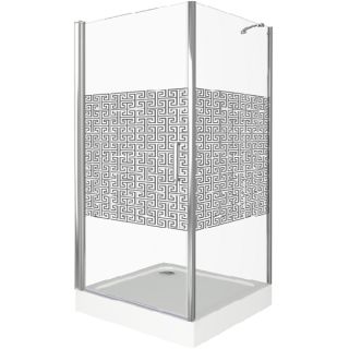 Душевой уголок Good Door Fantasy CR -100-F-CH стекло прозрачное с зеркальным рисунком Фэнтази