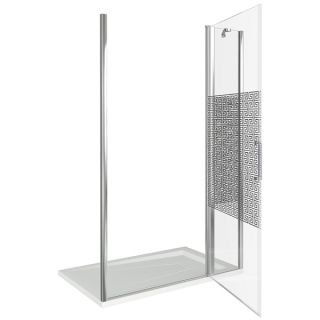 Душевая дверь Good Door Fantasy WTW-110-F-CH стекло прозрачное с зеркальным рисунком Фэнтази