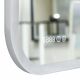 Зеркало Reflexion Point RF4513PT с LED подсветкой сенсором увеличительным зеркалом и часами 80х70