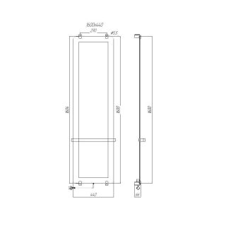 Электрический полотенцесушитель Allen Brau Infinity 00305015 44х160 см