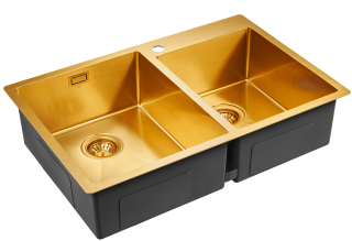 Мойка кухонная Paulmark Bernam PM517851-BG брашированное золото