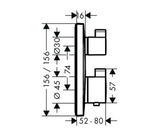 Смеситель для душа Hansgrohe Ecostat Square 15714700 белый