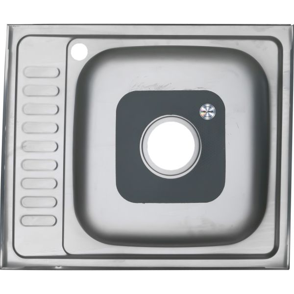 Мойка 6050 L Melana 0,8/180 левая хром с сифоном (178 t L *10)