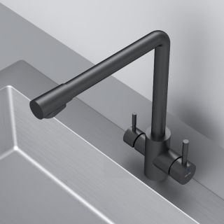 Смеситель для кухни Am.Pm X-Joy S F85B05722 с каналом для питьевой воды чёрный
