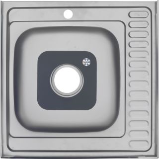 Мойка 6060 R Melana 0,8/180 правая хром с сифоном (006/2 R *10)