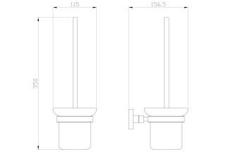 Туалетный ёршик в комплекте Wonzon & Woghand Polo WW-8919 хром
