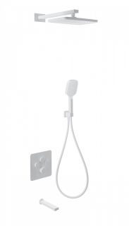 Душевой комплект Wonzon & Woghand WW-B4005-MW с термостатом белый матовый