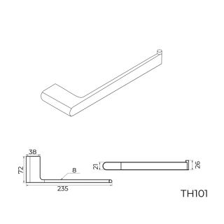 Полотенцедержатель Knotlor TH101BL, черный