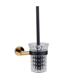 Туалетный ёршик в комплекте Wonzon & Woghand Majestic WW-9229 чёрный/золото